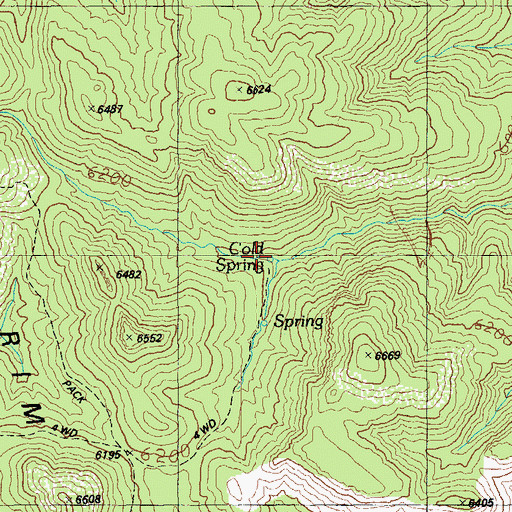 Topographic Map of Cold Spring, AZ