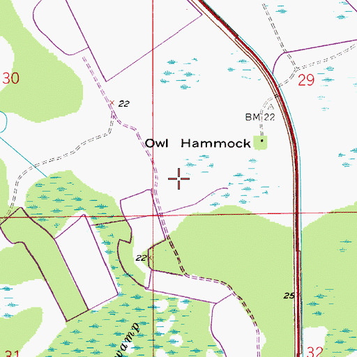 Topographic Map of WCOO-FM (Immokalee), FL