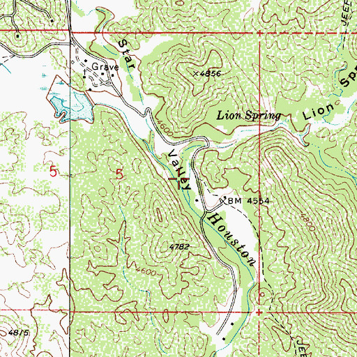 Topographic Map of Lion Spring Draw, AZ