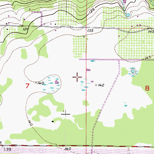 Topographic Map of WEZY-FM (Lakeland), FL
