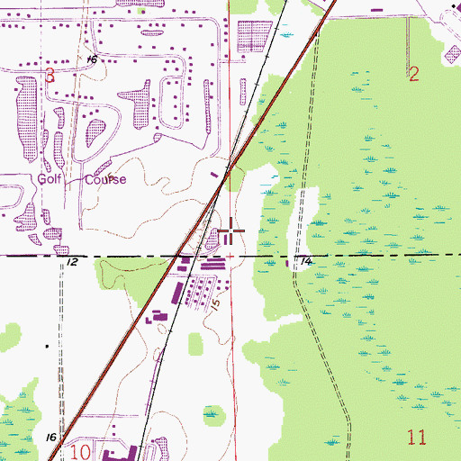 Topographic Map of WCKT-FM (Lehigh Acres), FL