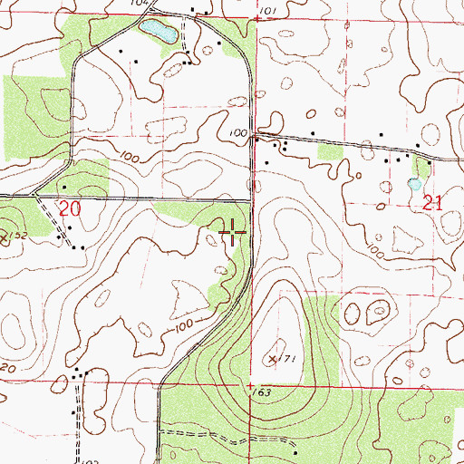 Topographic Map of WIMV-FM (Madison), FL