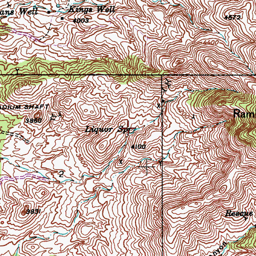 Topographic Map of Liquor Spring, AZ