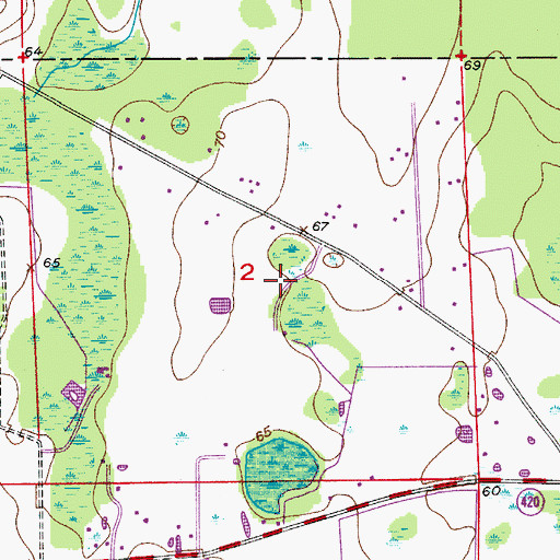 Topographic Map of WOMX-FM (Orlando), FL