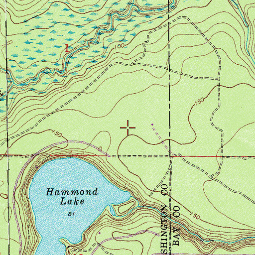Topographic Map of WFSY-FM (Panama City), FL
