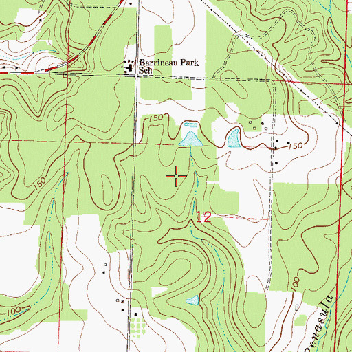 Topographic Map of WOWW-FM (Pensacola), FL