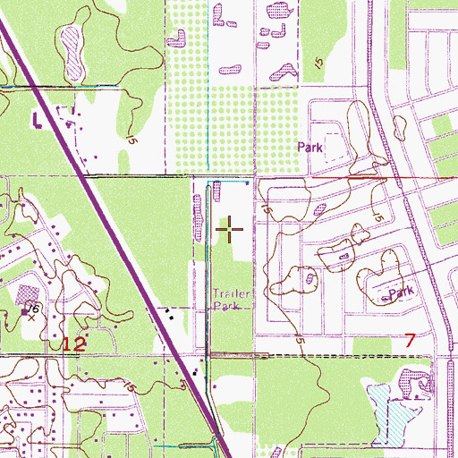 Topographic Map of WZZR-FM (Stuart), FL