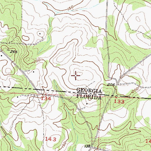Topographic Map of WBGM-FM (Tallahassee), FL