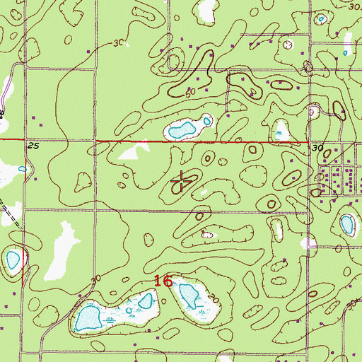 Topographic Map of WFCE-FM (Tarpon Springs), FL
