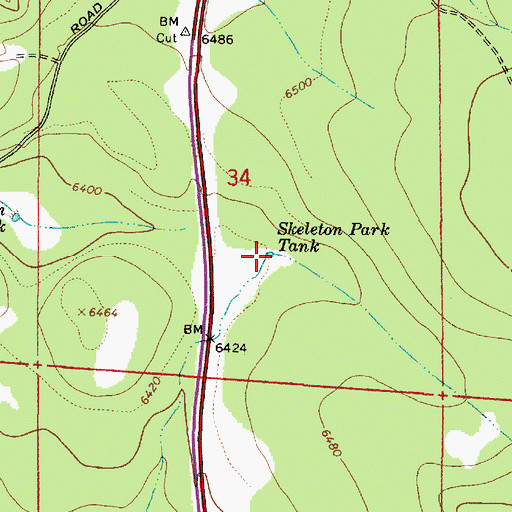 Topographic Map of Little Antelope Tank, AZ