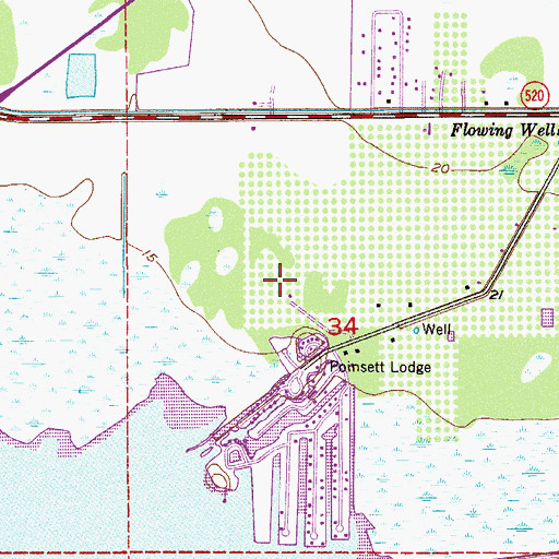 Topographic Map of WRES-TV (Cocoa), FL