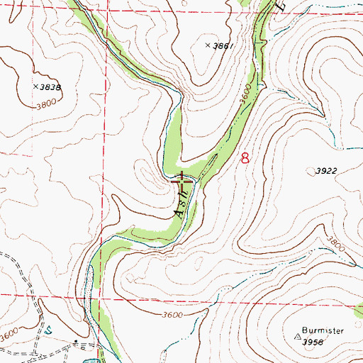 Topographic Map of Little Ash Creek, AZ