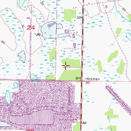 Topographic Map of WINK-TV (Fort Myers), FL