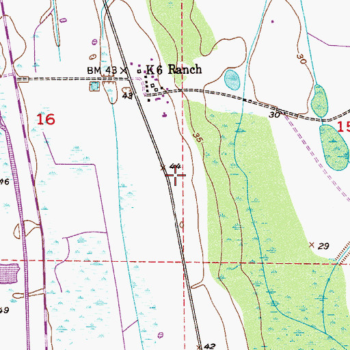 Topographic Map of WBSF-TV (Melbourne), FL