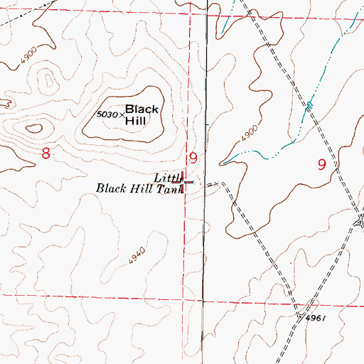 Topographic Map of Little Black Hill Tank, AZ