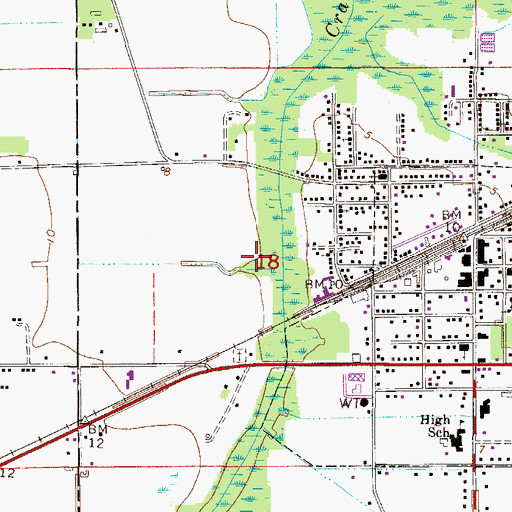 Topographic Map of WAJM-TV (Palatka), FL