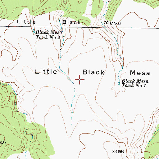 Topographic Map of Little Black Mesa, AZ