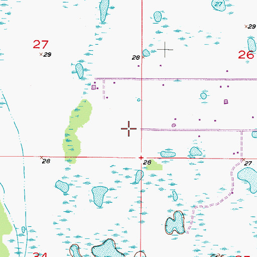 Topographic Map of WRXY-TV (Tice), FL