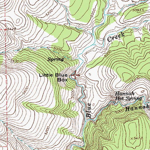 Topographic Map of Little Blue Box, AZ