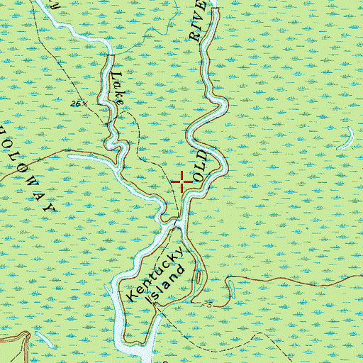 Topographic Map of Old River, GA