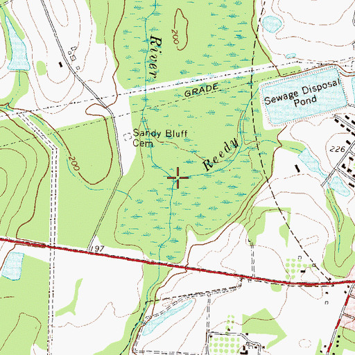 Topographic Map of Reedy Creek, GA
