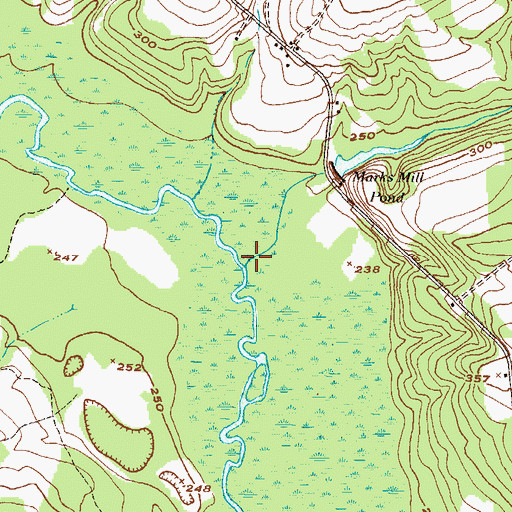 Topographic Map of Travers Branch, GA