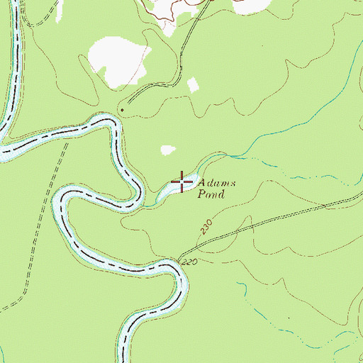 Topographic Map of Adams Pond, GA