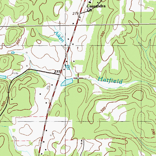 Topographic Map of Aiken Branch, GA