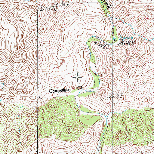 Topographic Map of Little Campaign Creek, AZ