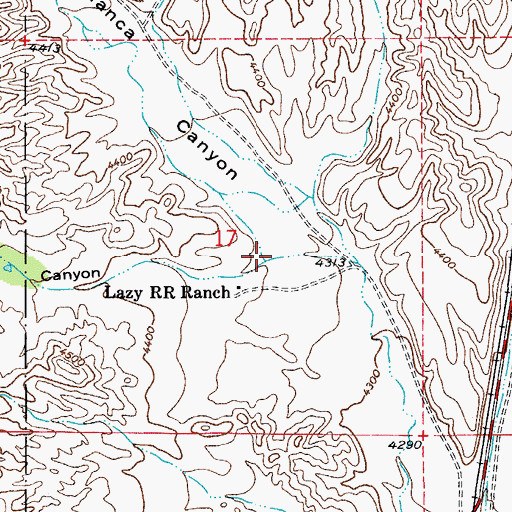 Topographic Map of Little Casa Blanca Canyon, AZ