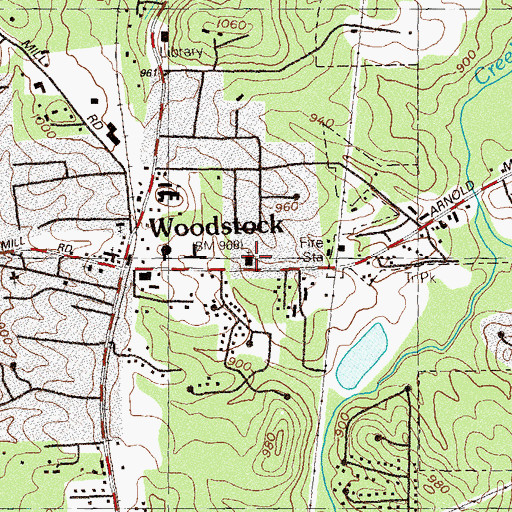 Topographic Map of Allen Temple, GA