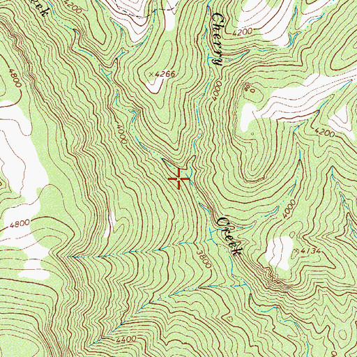 Topographic Map of Little Cherry Creek, AZ