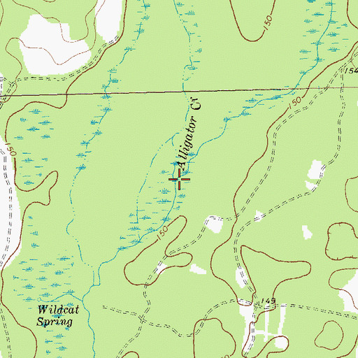 Topographic Map of Alligator Creek, GA