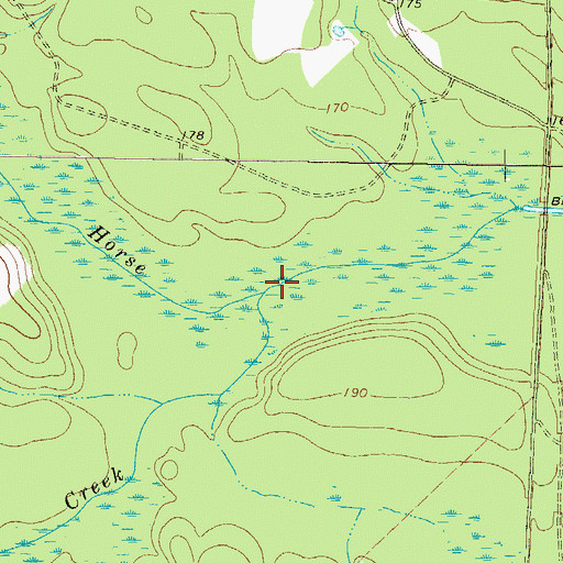 Topographic Map of Alligator Creek, GA