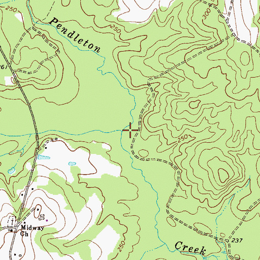 Topographic Map of Alligator Creek, GA