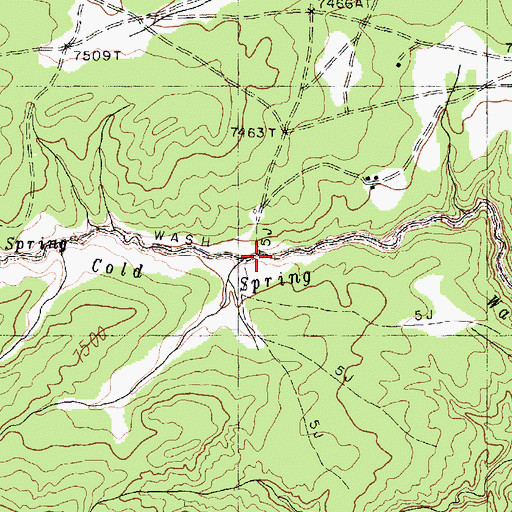 Topographic Map of Cold Spring, AZ