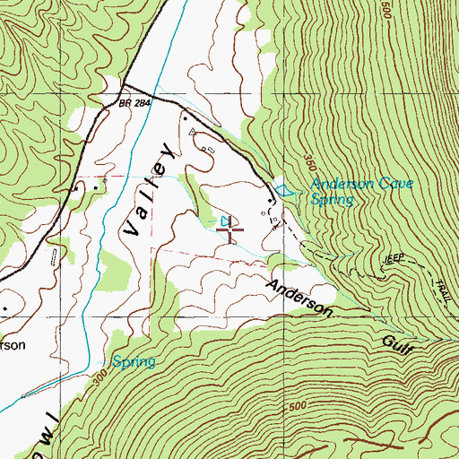 Topographic Map of Anderson Gulf, GA