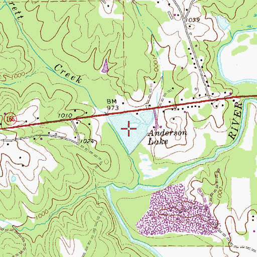 Topographic Map of Anderson Lake, GA