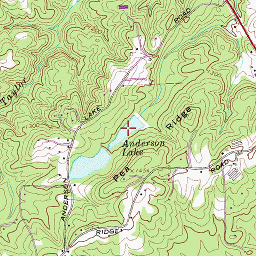 Topographic Map of Anderson Lake, GA