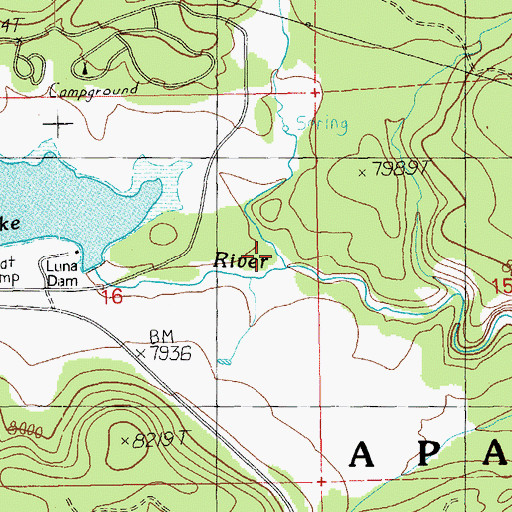 Topographic Map of Little Creek, AZ
