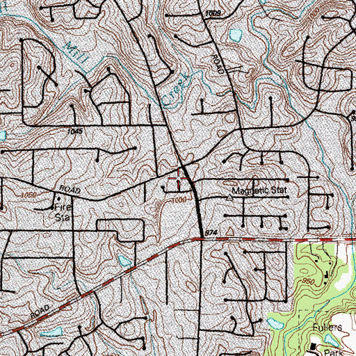 Topographic Map of Antioch Church, GA