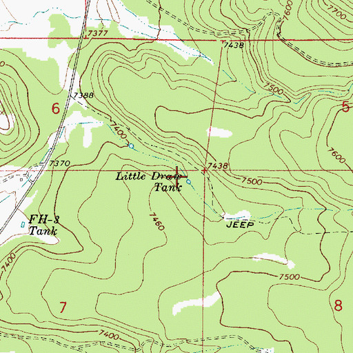 Topographic Map of Little Draw Tank, AZ
