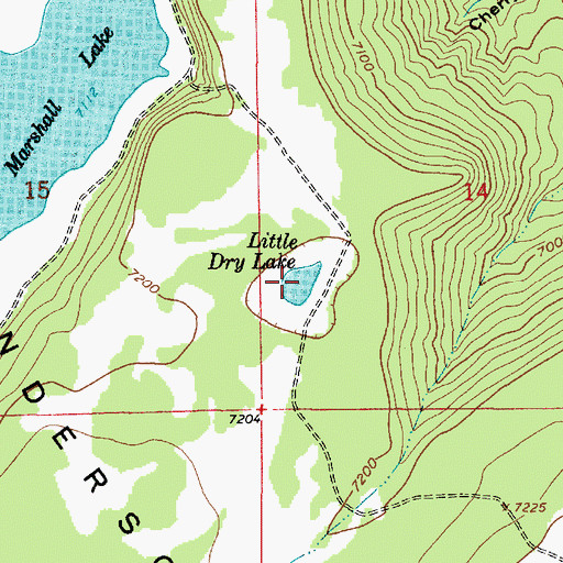 Topographic Map of Little Dry Lake, AZ