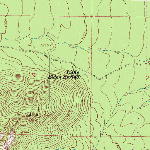 Topographic Map of Little Elden Spring, AZ