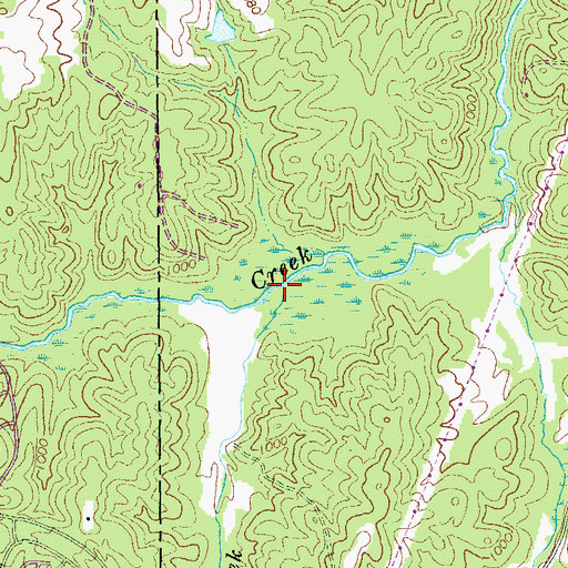 Topographic Map of Ayer Creek, GA