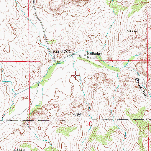 Topographic Map of Cold Spring Canyon, AZ
