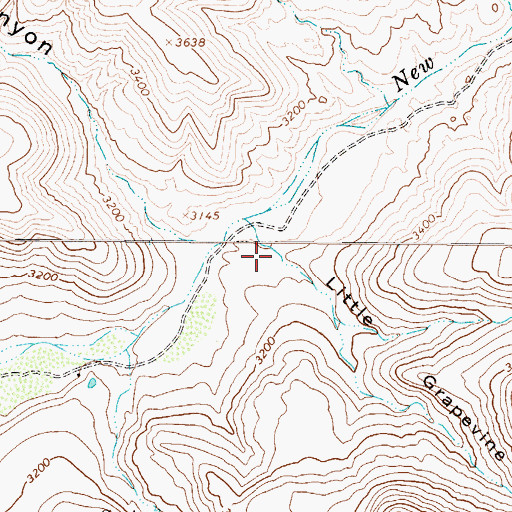 Topographic Map of Little Grapevine Canyon, AZ