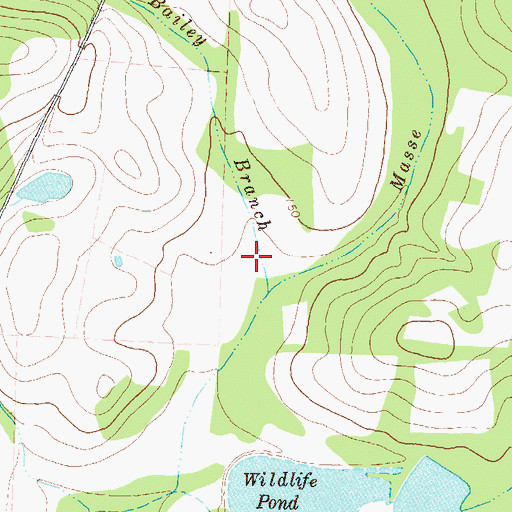 Topographic Map of Bailey Branch, GA