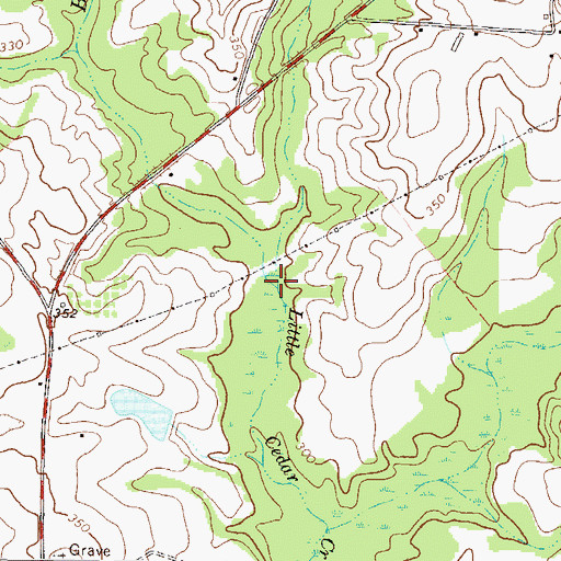 Topographic Map of Baker Branch, GA