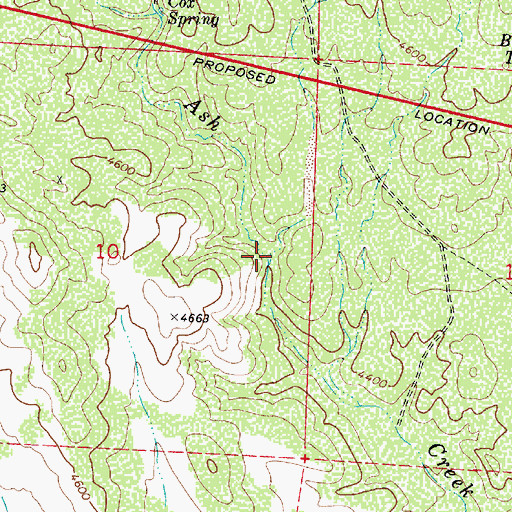 Topographic Map of Little Hackberry Wash, AZ